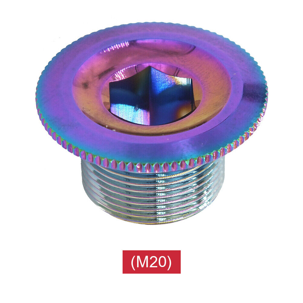 Bicycle Crank Bolt Cover Cap Waterproof Aluminum Crankset Nut Screw (M20)
