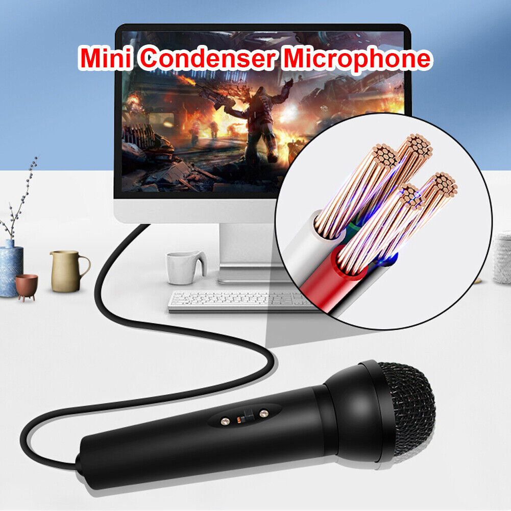 MB-M02 Portable Mini Wired Cardioid Microphones with Stand for Phone Laptop