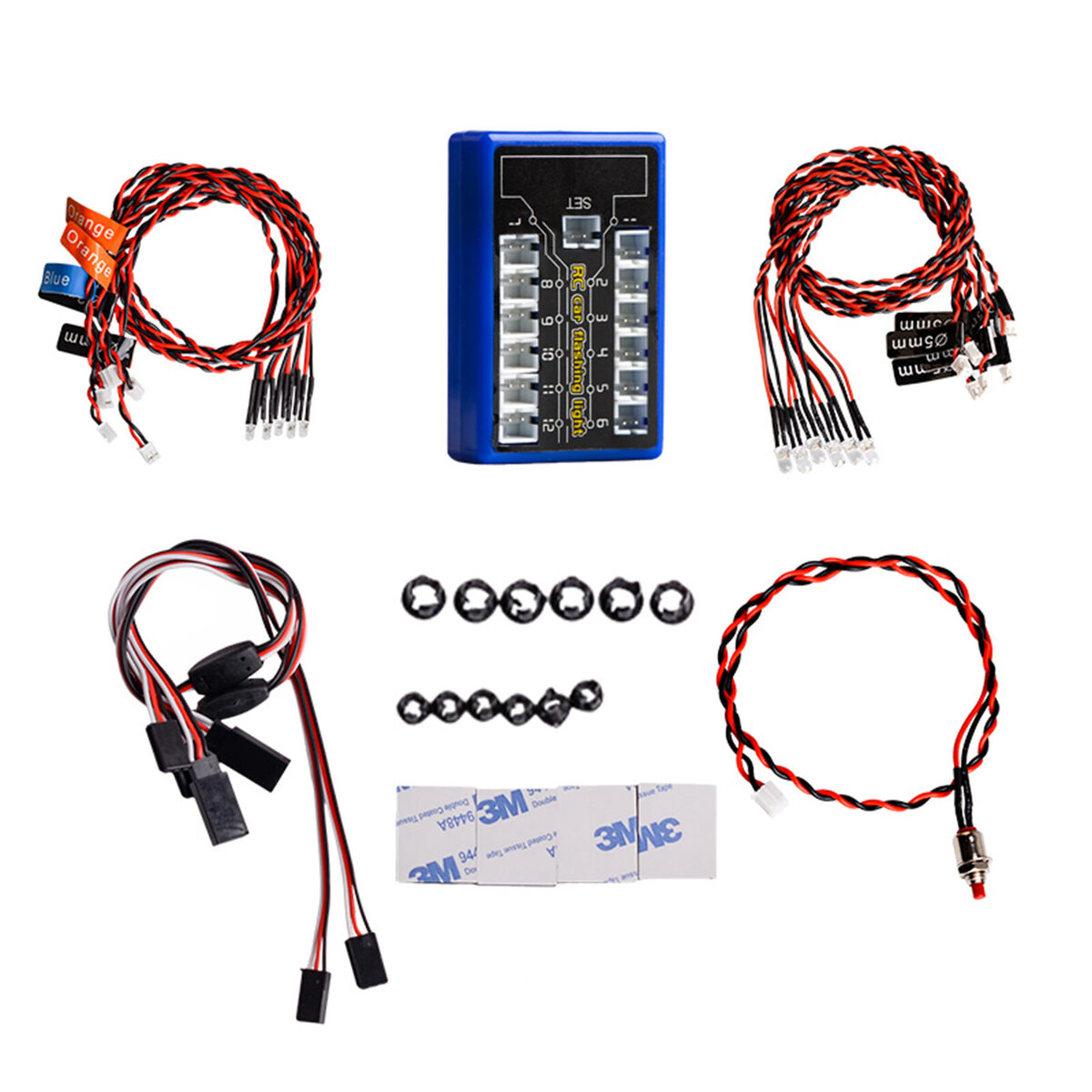 12 LED Flashing Light for HSP TAMIYA CC01 4WD Axial SCX10 RC Drift Car Truck