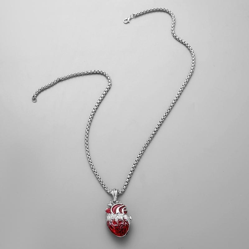 Personalized Necklace Luminous Human Organ Box Choker Necklace Keepsake Jewelry