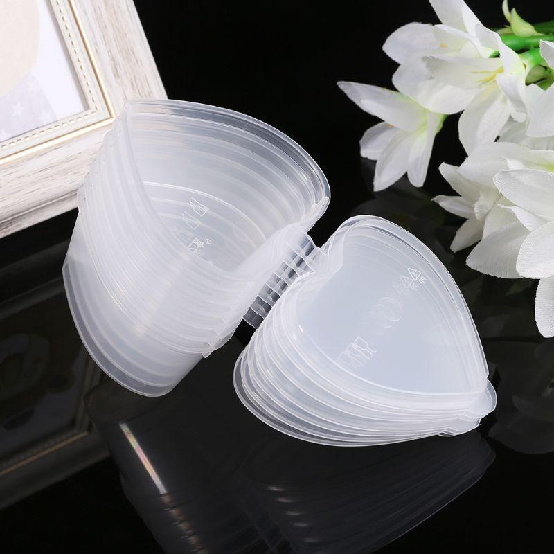 10Pcs Disposable Jello Shot Cups Set Of 70ml Heart Shaped Sauce Pot Container