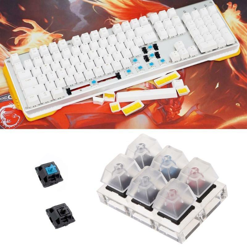 Mechanical Keyboard Clear Keycaps 6 Key Caps Swit6X Tester Kit  For Cherry MX