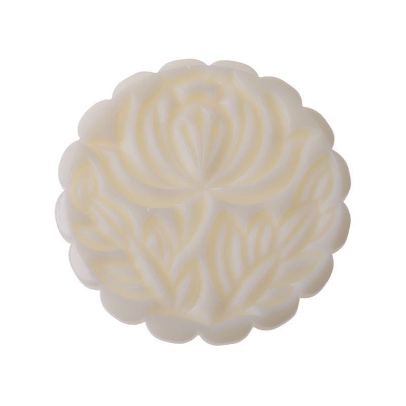 100g Mooncake Mold 4 Flowers Stamps Round Barrel Hand Press Moon Cake Pastry DIY
