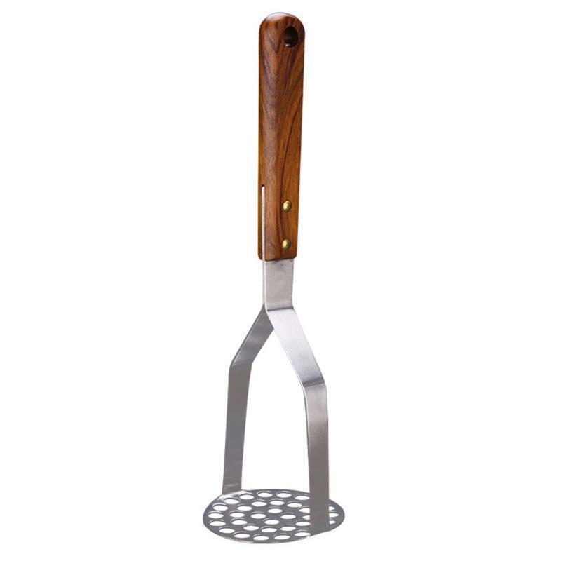 Potato Masher Stainless Steel Food Masher Utensil with Wood Handle Fruits Masher