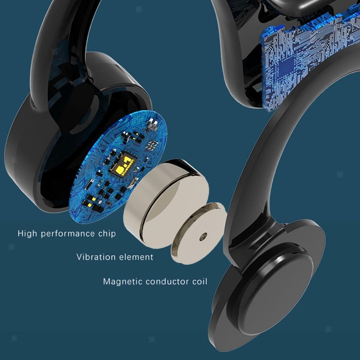 Air Conduction Headphone  5.1  Headset Flexible with microphone rophone