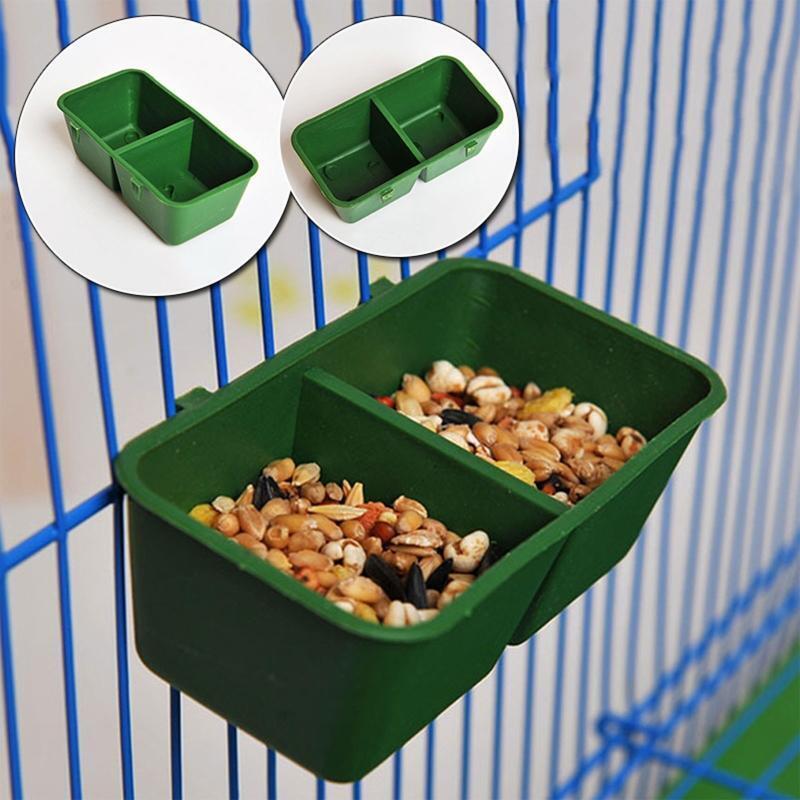 Pigeon Water Cup Hanging Feeding Bowl Conjoined 2 Cups Design for Chicken Quail