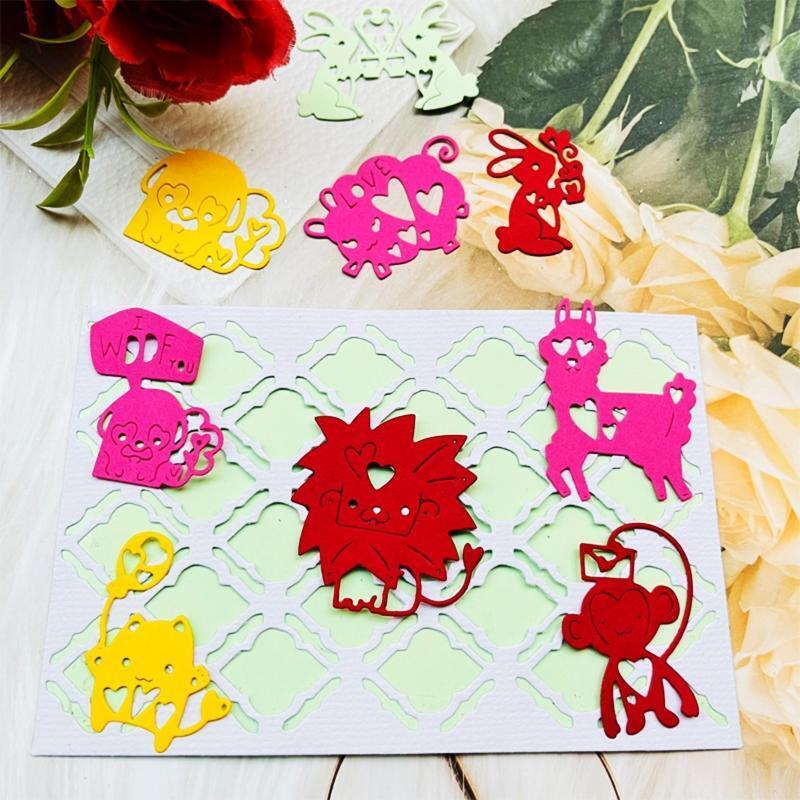9Pcs Cutting Dies Metal Embossing Stencils DIY Scrapbooking Templates for Girls