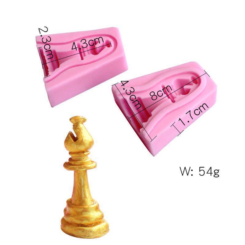 Chess Shape Silicone Mould Fondant Clay Cake Baking Epoxy Molds DIY Decoration