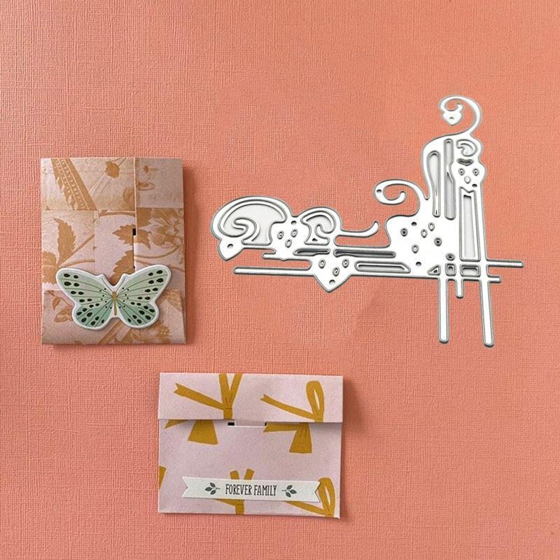 Strawberry Heart Corner Lace Metal Cutting Dies Stencil DIY Scrapbook Template