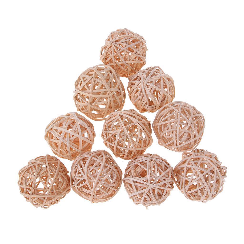24pcs 7cm Rattan Cane Ball for Christmas Wedding Home Party Decor Ornament
