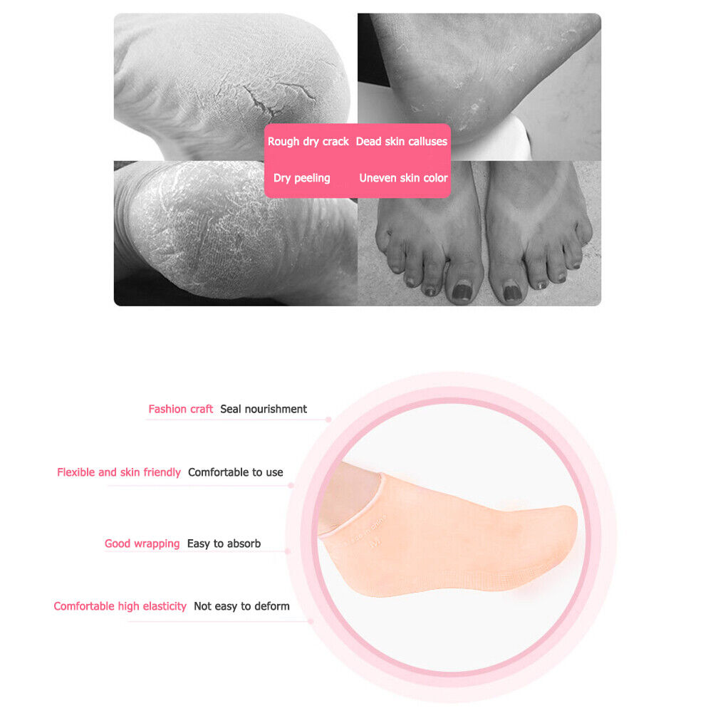 1 Pair Foot Care Socks Moisturizing Gel Cracked Skin Protectors Socks (L)