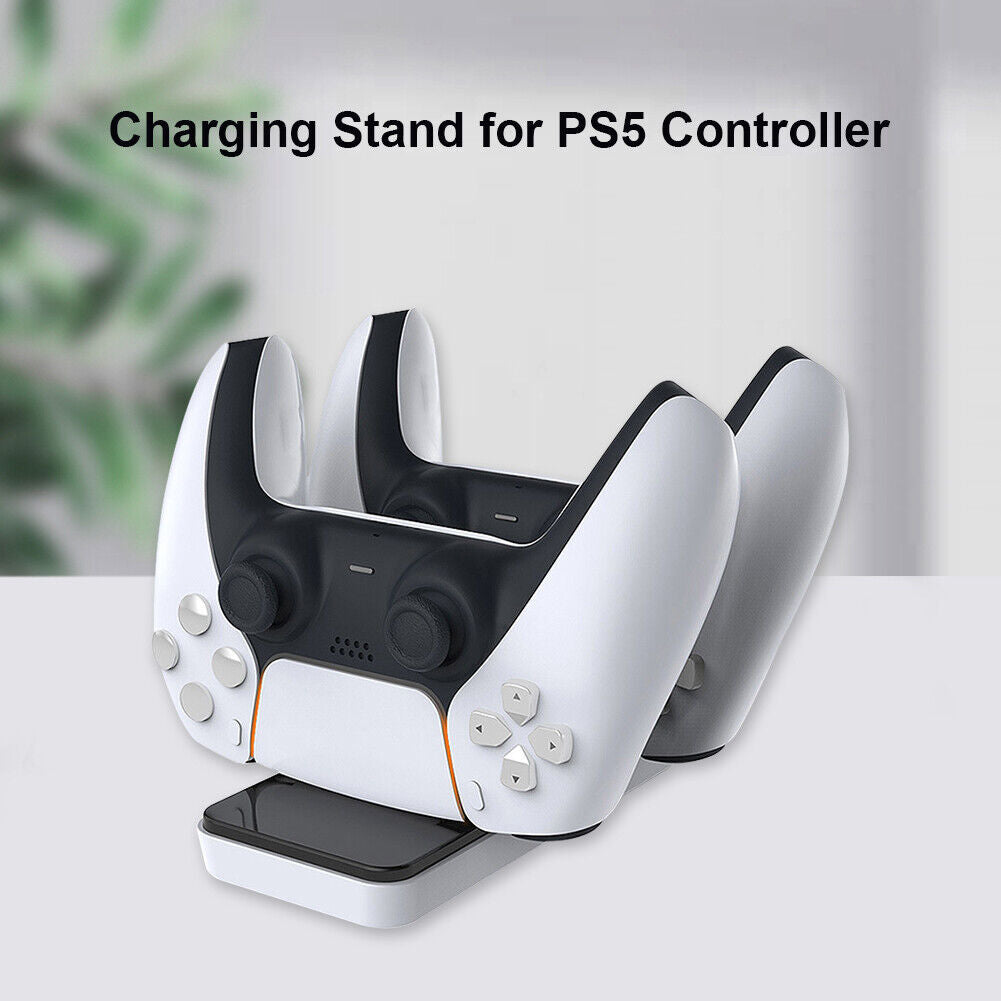 Dual USB C Charging Cradle for DualSense Controller Charger with USB Cable