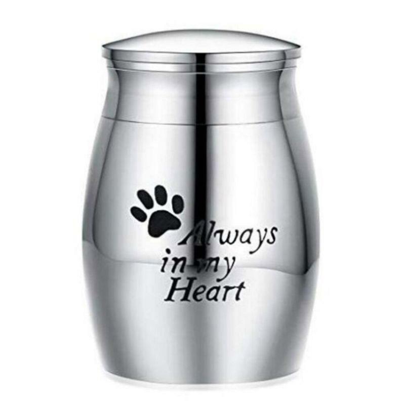 Pet Cremation Urns Stainless Steel Ash Memorial Container Dog Cat Perfect Restin