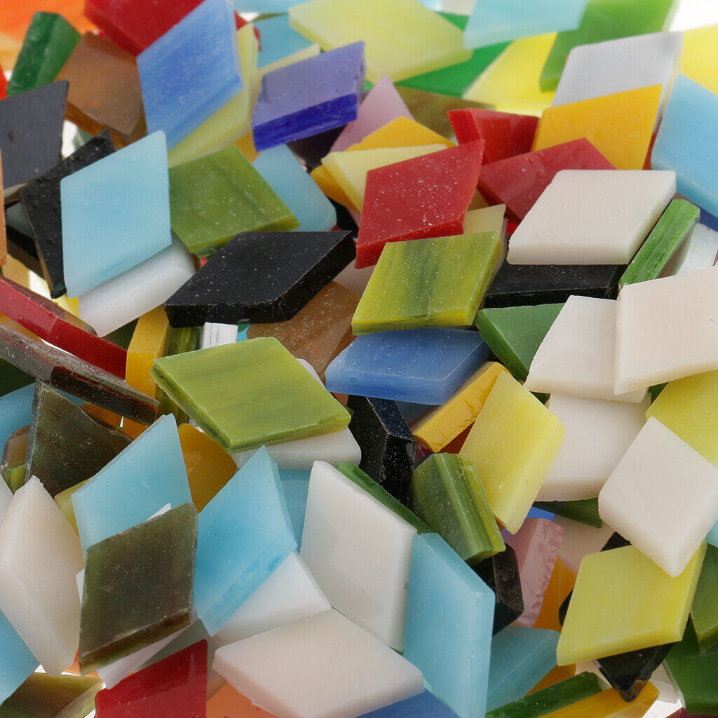 300pcs Colorful Rhombus  Pieces Mosaic Tiles Tessera  Craft 12mm