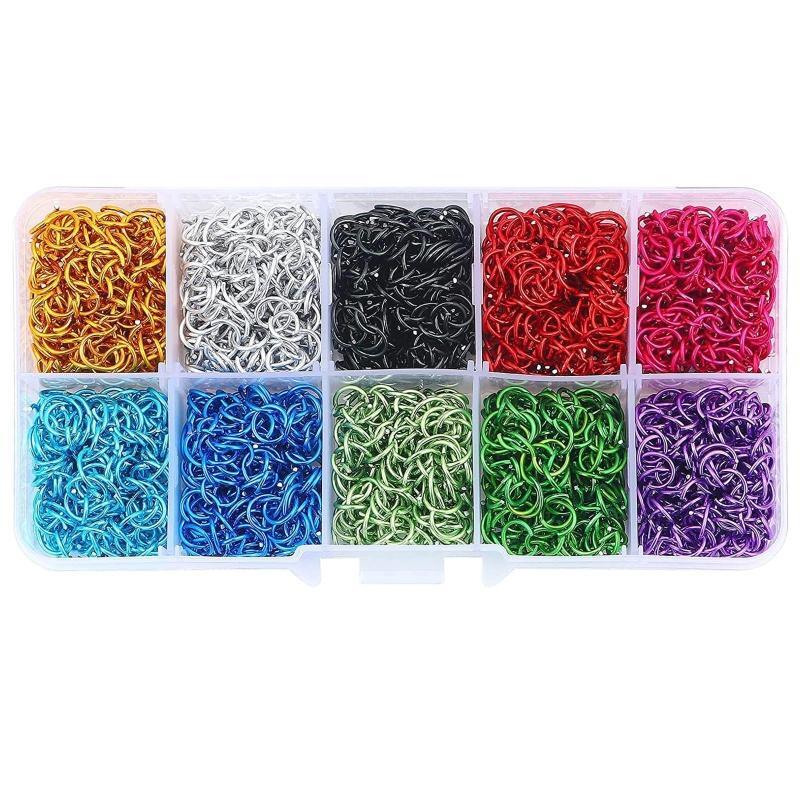 Aluminum Jump Rings 6mm Rings Connectors for DIY Craft Earrings Necklace Making