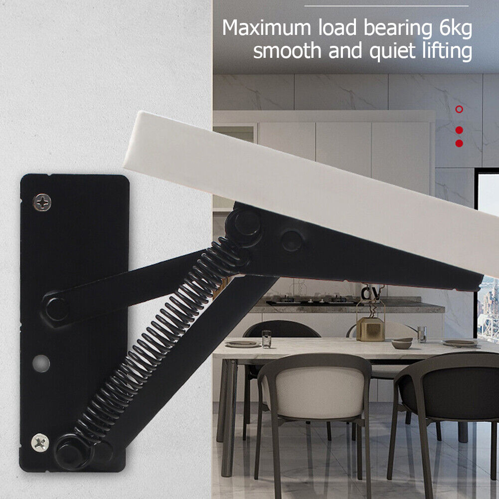 2pcs 10kg 80 Degree Folding Cabinet Door Lift Up Top Sofa Bed Spring Hinges