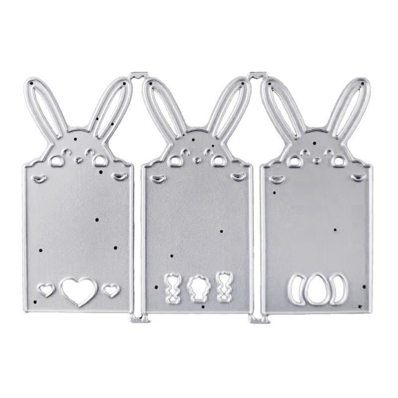 Three Rabbits Embossing Stencil DIY Printing Steel Mould for Scrapbook Album
