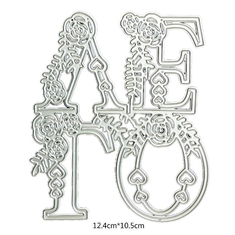 Flower Love Metal Cutting Dies Scrapbooking Stencil Die Cuts Card Embossing DIY
