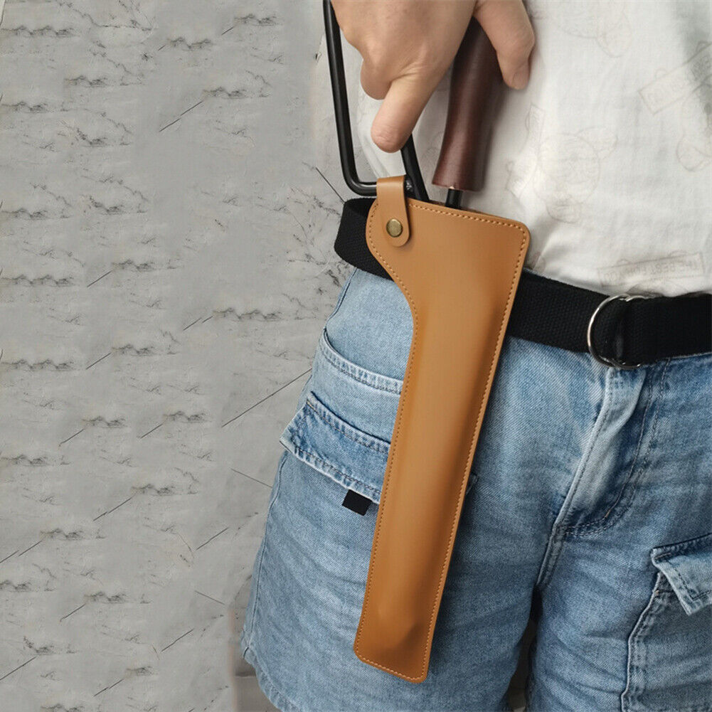 Camping Fire Tongs Protective Cover PU Leather Fire Tongs Case Storage Bag