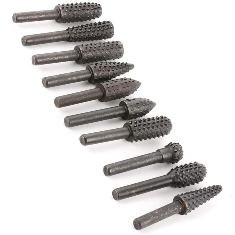 10 Pcs Wood Rasp Drill Bit Rasp File Drill Bits Rasp Set Grinding Polishing