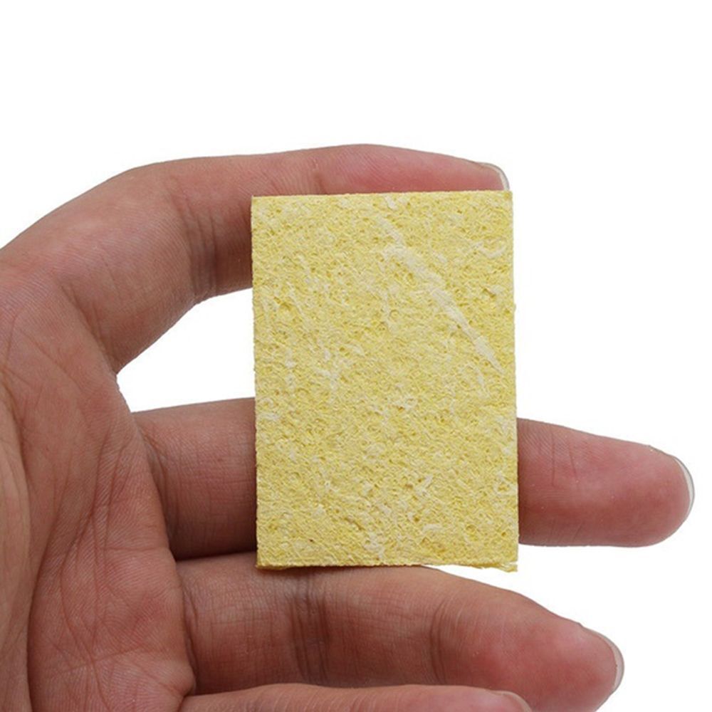 Pads Enduring Scouring  Cleaning Sponge Yellow Electric Welding Soldering Iron