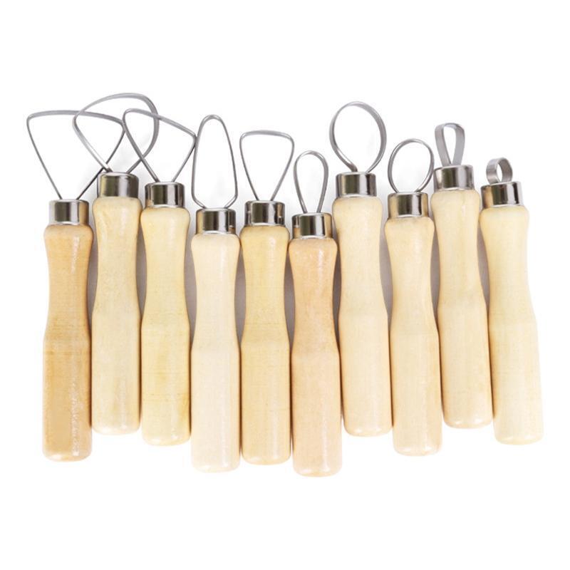 10Pcs DIY Pottery Clay Sculpting Tools Ceramic Carving Set Sculpture Loop Shaper
