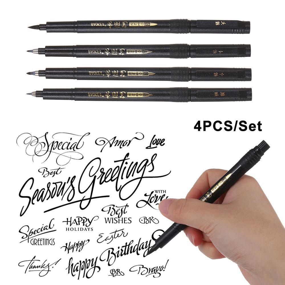 Marker Pen Calligraphy Ink Pen Paintbrush Hand Lettering Drawing Brush