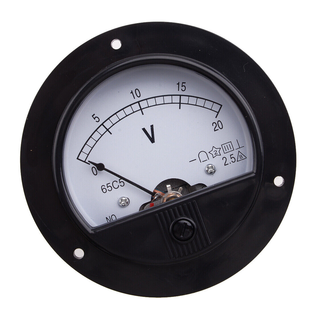 DC 0-20V Round Analog Volt Voltage Panel Meter Voltmeter Gauge