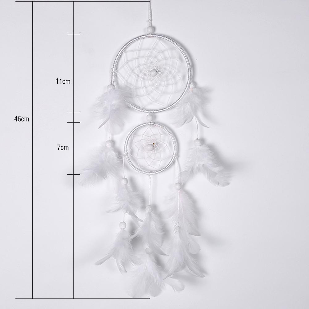 Handmade Dream Catcher Feather Wall Car Hanging Decoration Ornament White