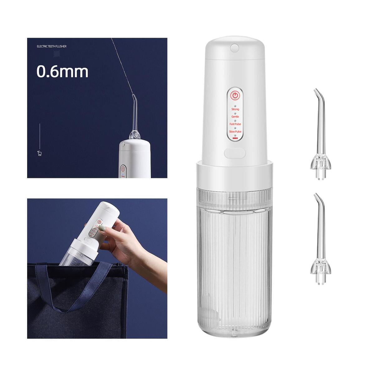 Electric Water Oral Flosser Irrigator Oral Care 2 Cleaning Heads Plaque Remover