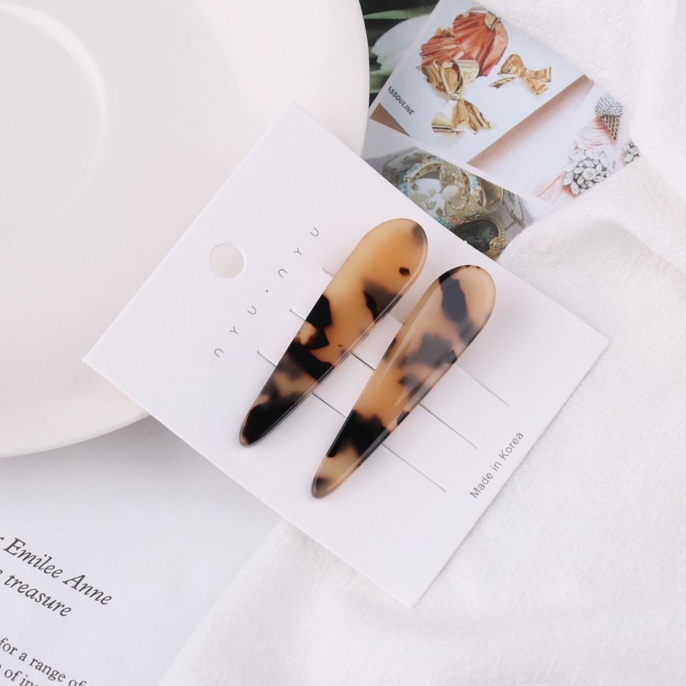 Elegant Leopard Print Headwear Headband Hairpin Acetate Hair Clip Barrettes