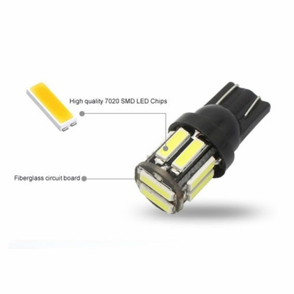 roof  Canbus Bulb Error Free LED Light W5W T10 10 SMD 194 168  Car Sidelight
