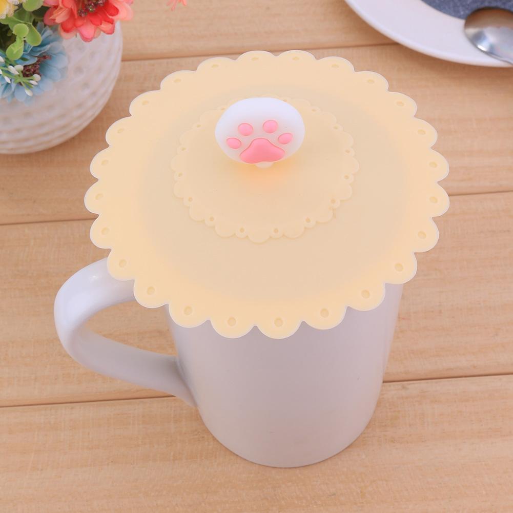 Reusable Food-grade Silicone Cup Cover Heat-resistant Anti Dust Cup Lid(2)