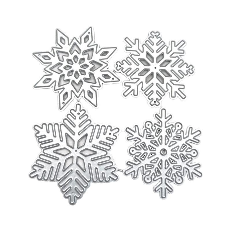 4 Pieces/Set Snowflakes Cutting Die Embossing Template Cutting Dies Stencils