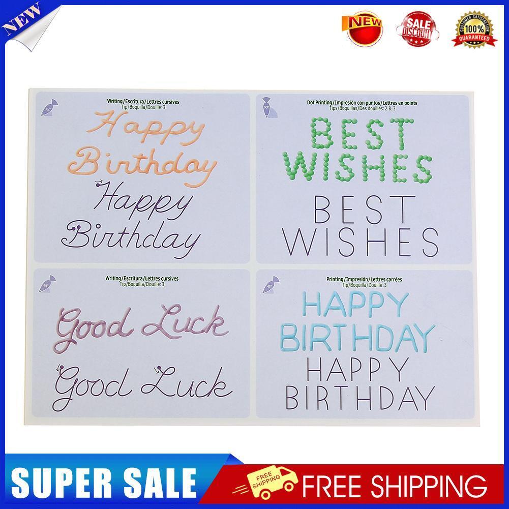 23pcs/set Cake Icing Piping DIY Practice Drawing Board Template Paper