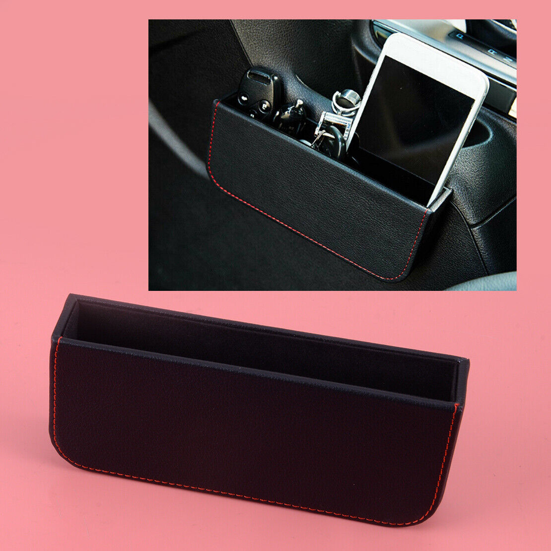 Gear Shift Side Storage Box Console Organizer Tray Holder for Car Universal