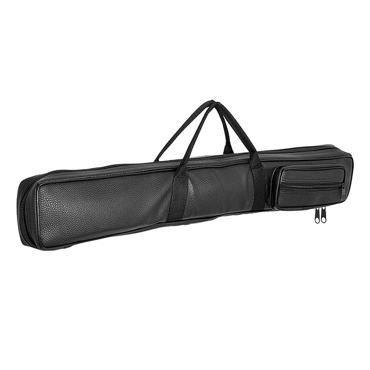 Premium Bamboo Flute Bag with Handle Adjustable Storage Case PU Leather Carrying