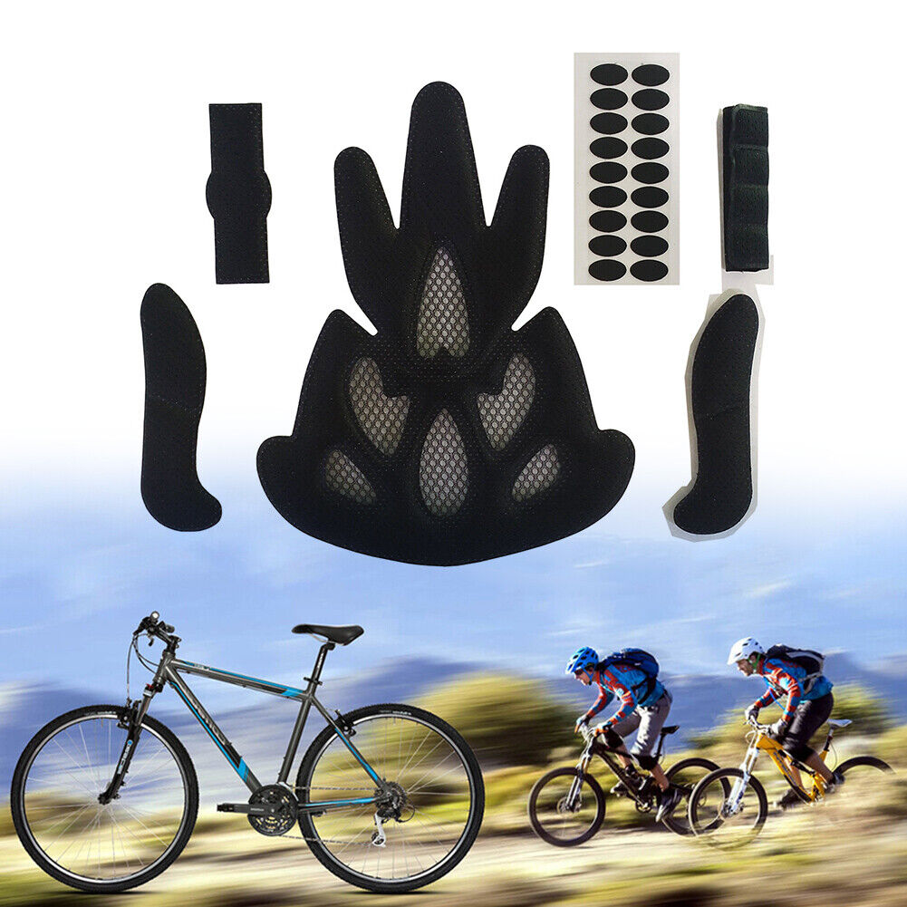 Universal Helmet Inner Foam Pads Kits Sealed Sponge Set for Cycling (Black)