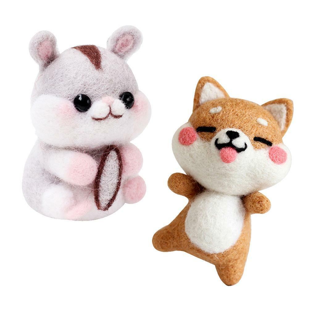 2  Needle Felting Kits  Needlecraft Cartoon Hamster