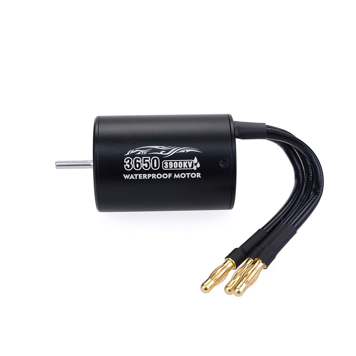 Waterproof 3650 3900KV Brushless Motor 60A ESC Combo for 1/10 RC Cars Black