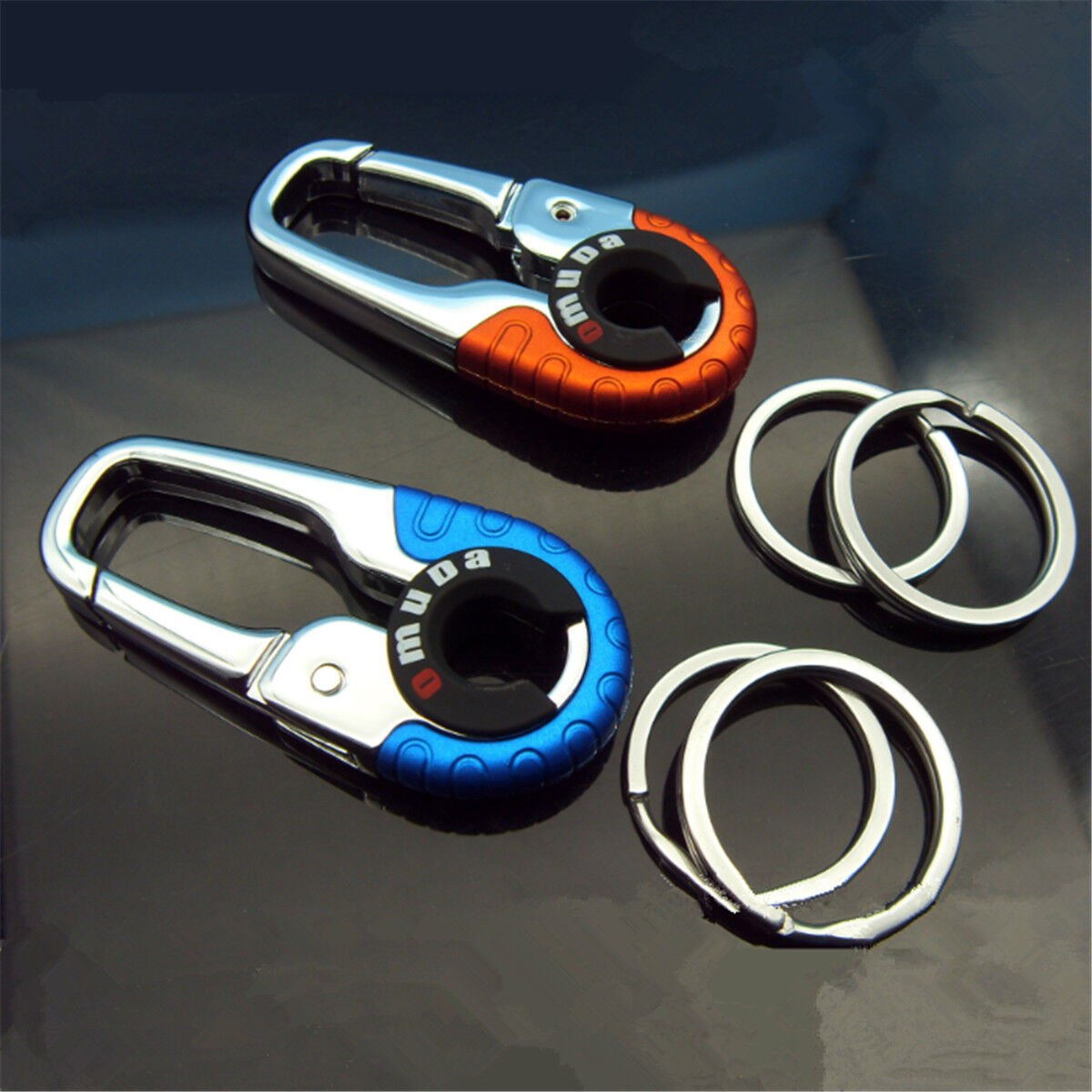 Keychain Key Ring Hook Outdoor Stainless Steel Buckle Carabiner Climbing Random