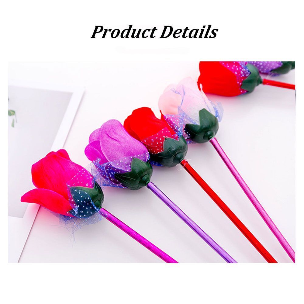 Students School Creative Rose Flower Stationery Valentine's Day Ballpoint Pen