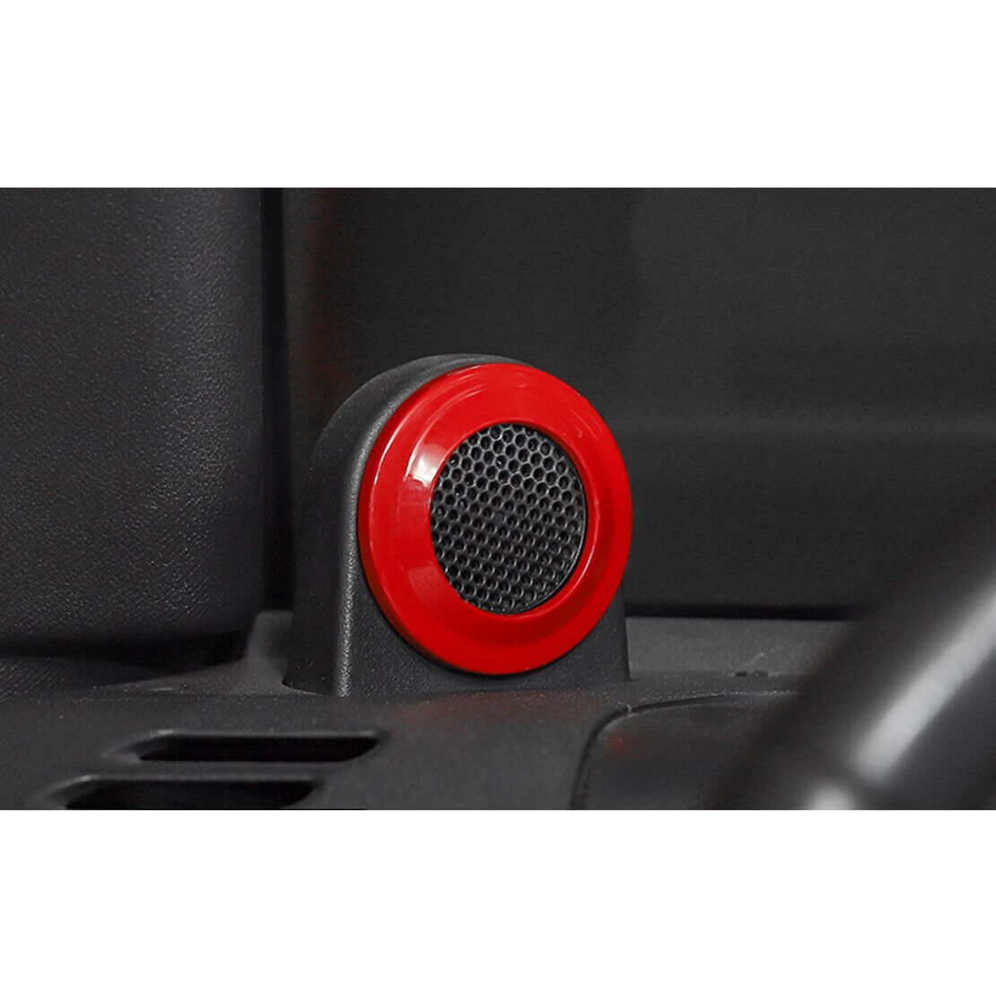 2pcs A Pillar Sound Speaker Horn Ring Cover Trim Decor Fit for Jeep Wrangler JK