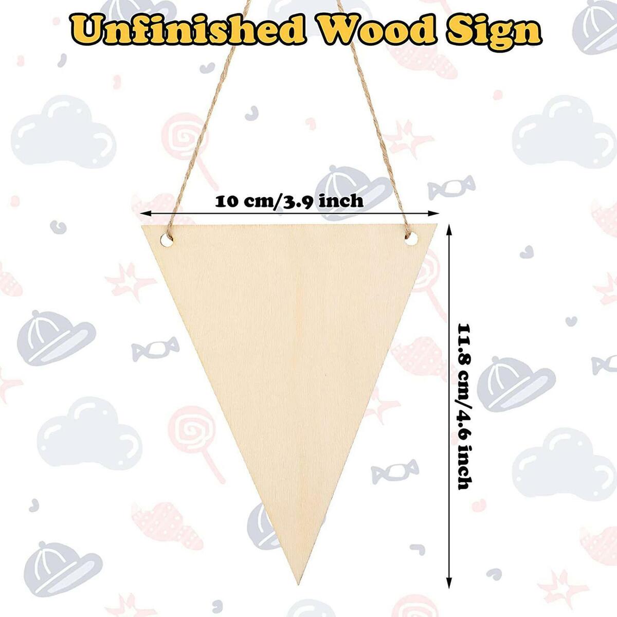 20Pcs Pennant Banner Triangle Flags Hanging  for Wedding  Decor