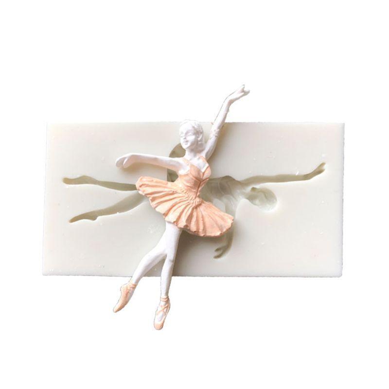 Ballet Girl Dancer Silicone Mold Fondant Chocolate Cake Stencil Decorating Tool