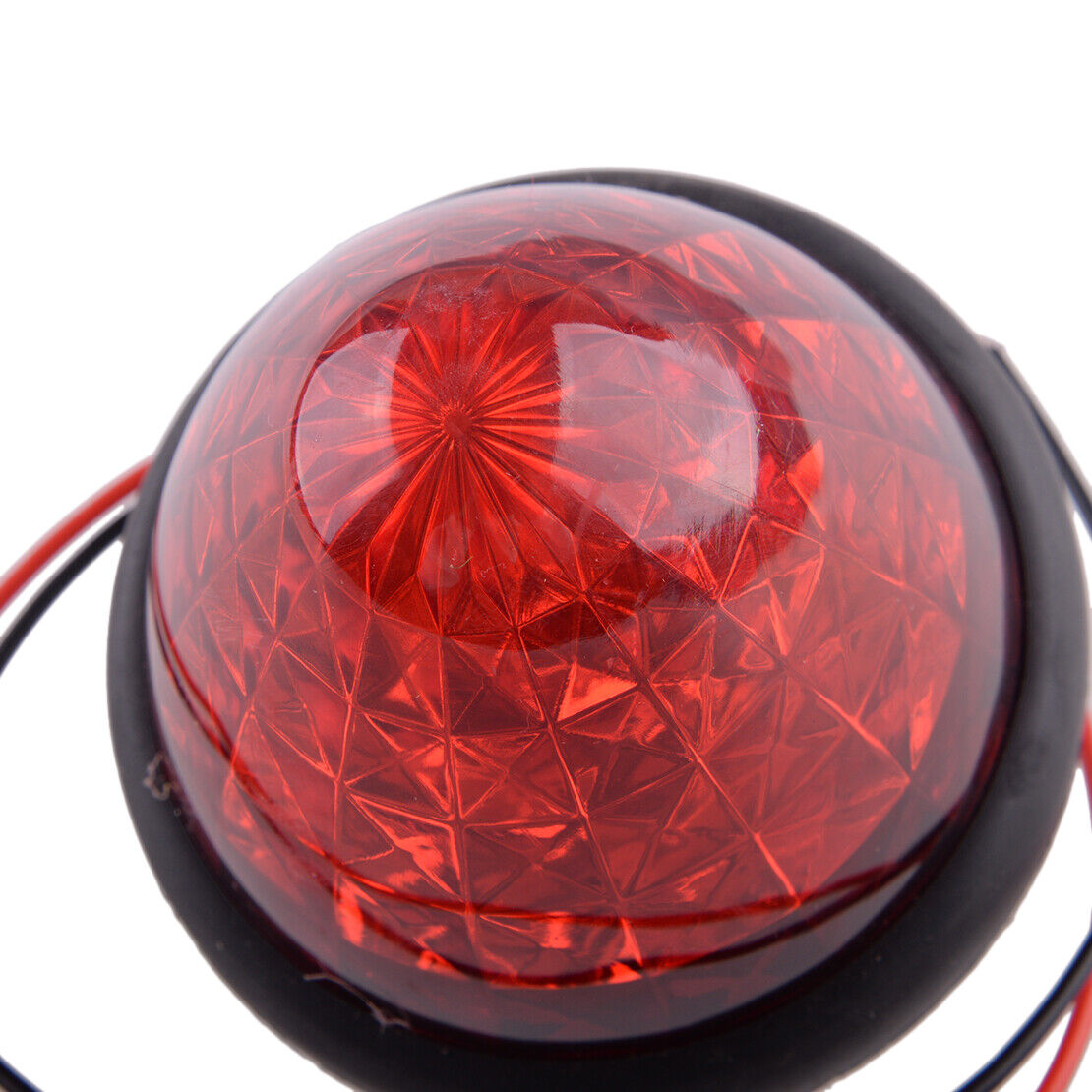 2pcs Red Round 16-LED Side Marker Beehive Cone Lights Truck Trailer