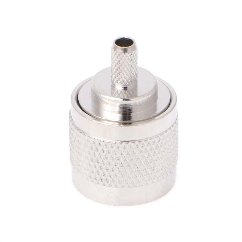 10Pcs N Male Plug Crimp RG58 RG142 LMR195 RG400 Coaxial Cable Straight Connector