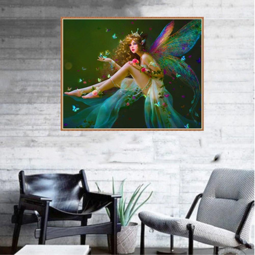 Fairy DIY Round Diamond Painting Embroidery Needlework Cross Stitch Craft