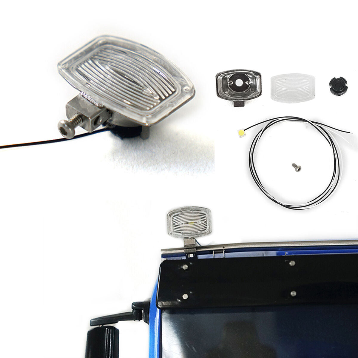 DIY LED Spotlight Headlight Lamp for Tamiya LESU 1/14 RC Tractor Truck Car A2UK