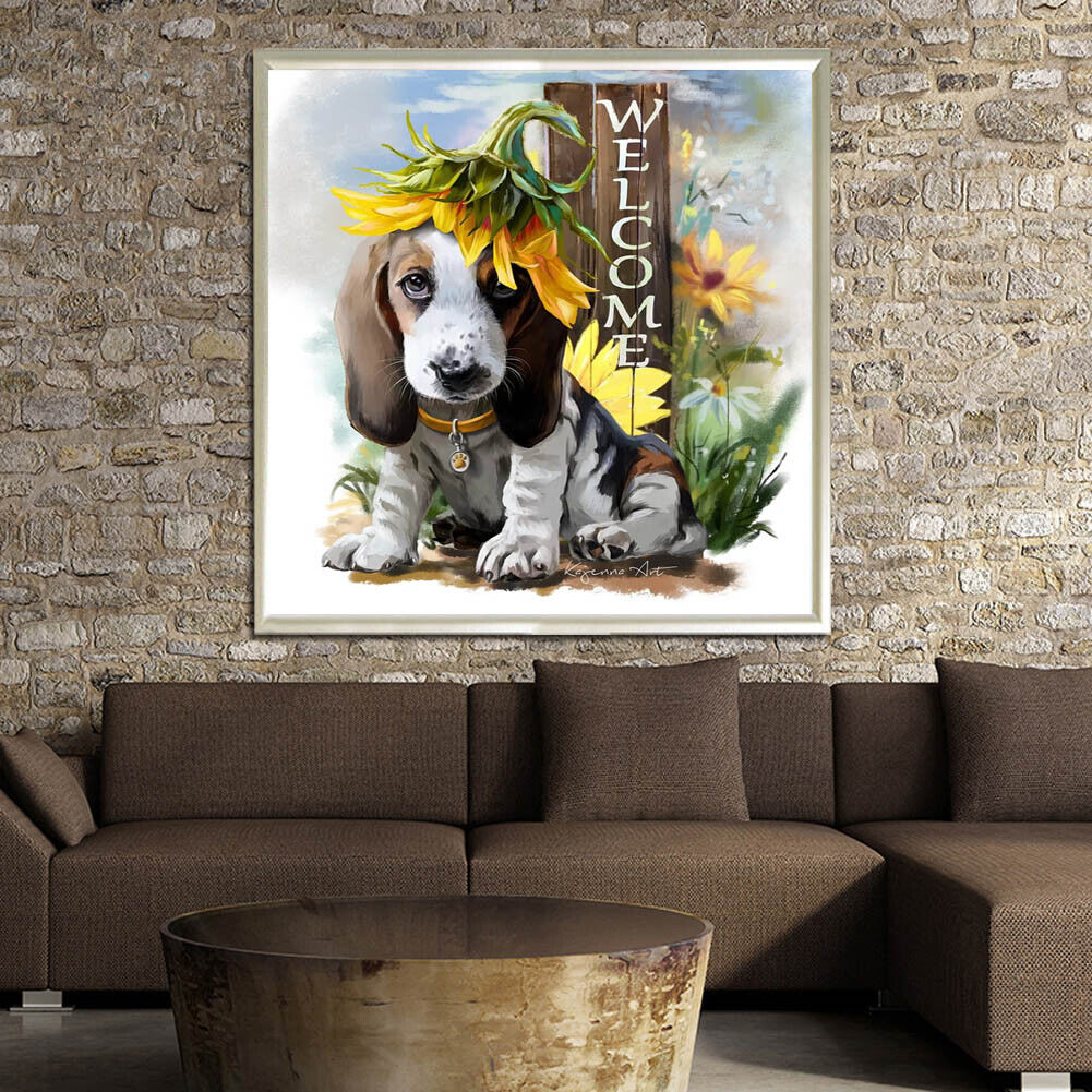 Cute Dog 5D Diamond Painting DIY Embroidery Cross Stitch Home Decor Gifts